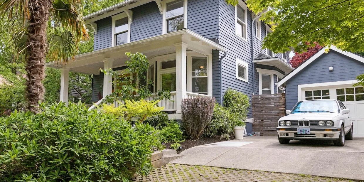 A characterful blue Portland home